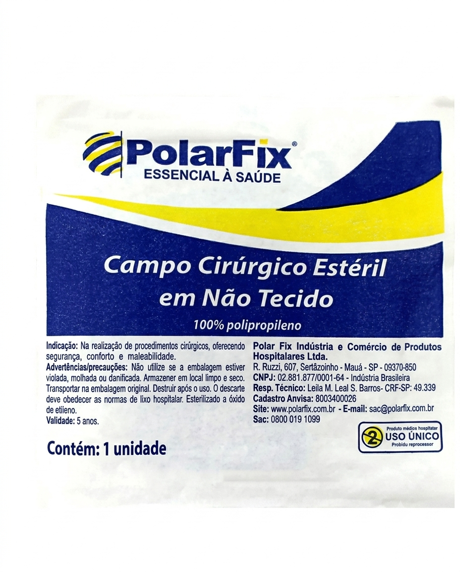 CAMPO CIRURGICO ESTERIL TAM 1,50M X 2,00M POLARFIX