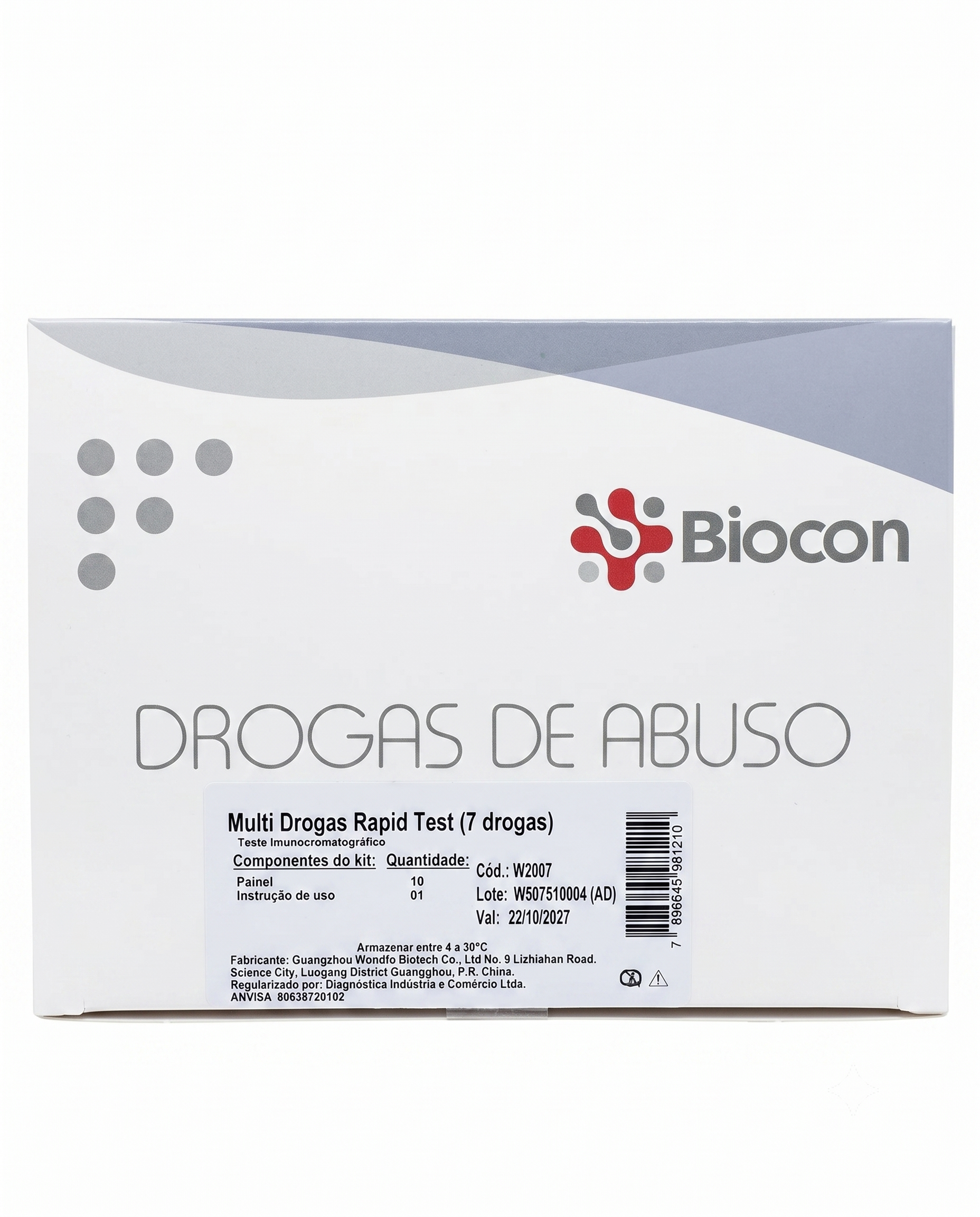 TESTE RAPIDO MULTI DROGAS ( 7 DROGAS) BIOCON