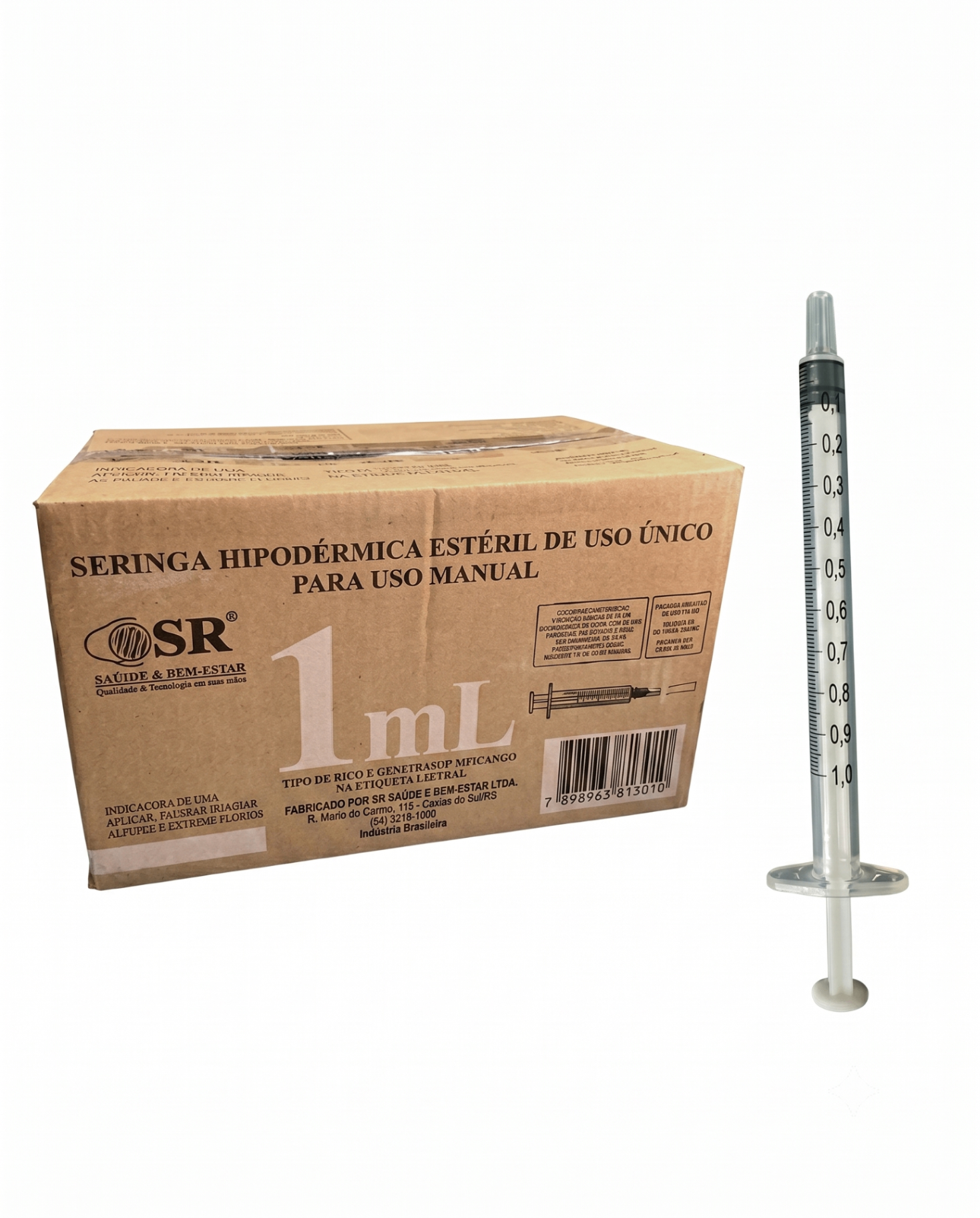 SERINGA 1ML LUER SLIP S/AGULHA SR