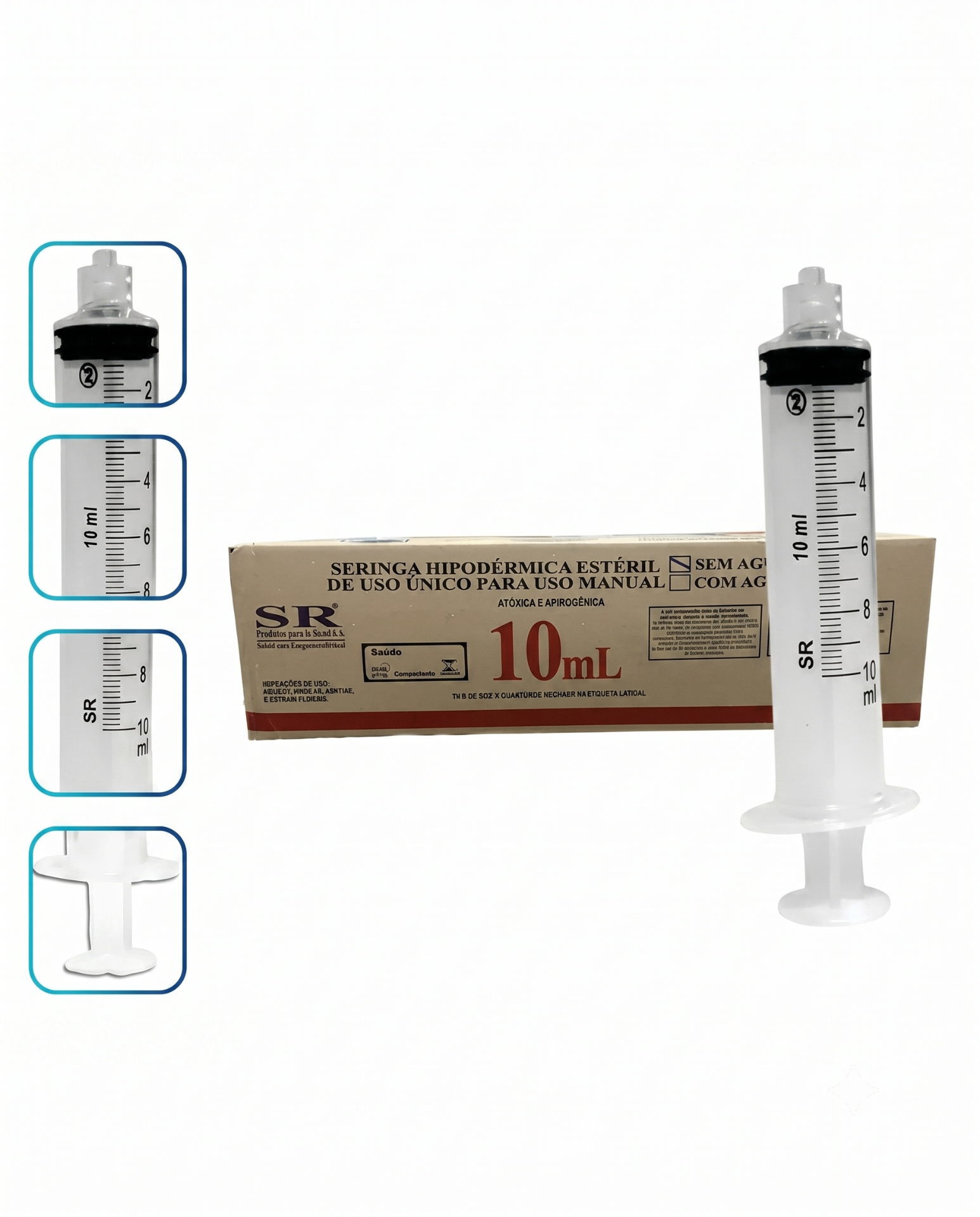 SERINGA 10ML LUER LOCK S/AGULHA SR