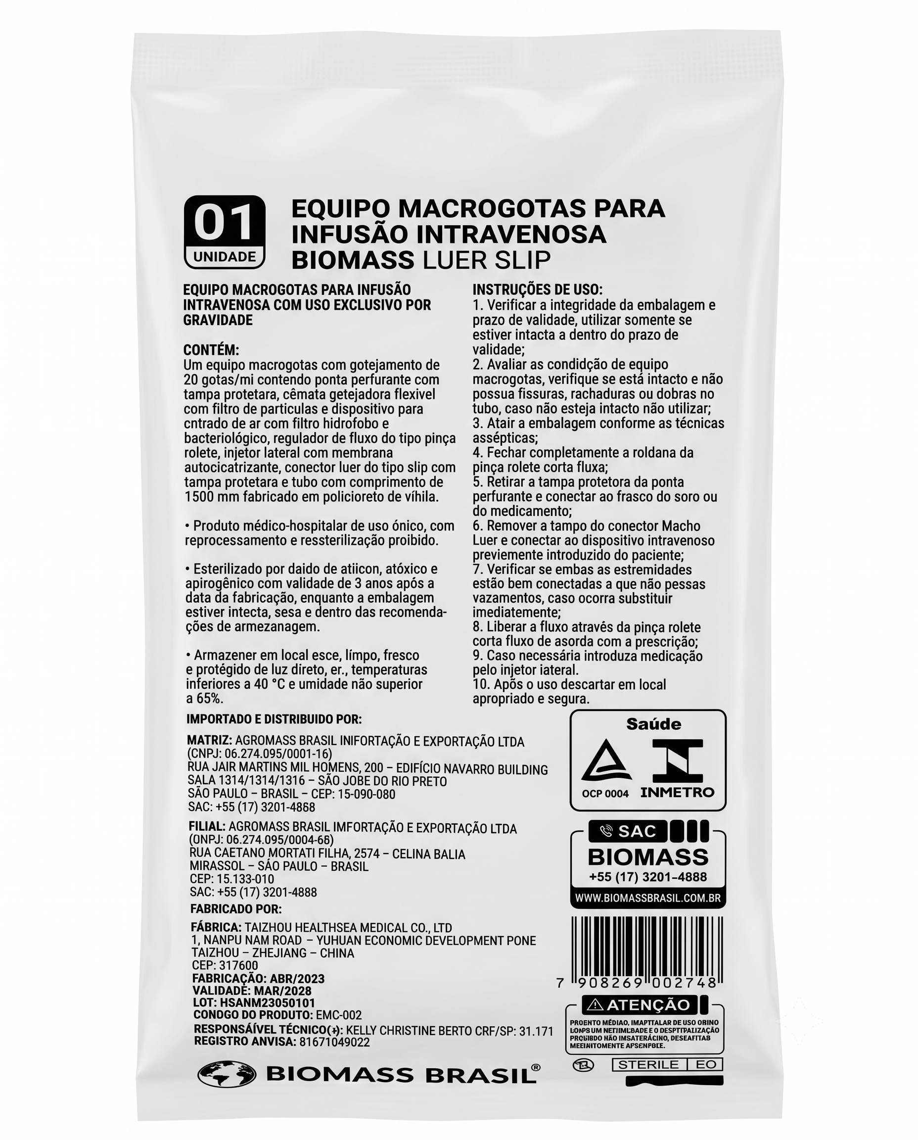 EQUIPO MACROGOTAS LUER SLIP BIOMASS