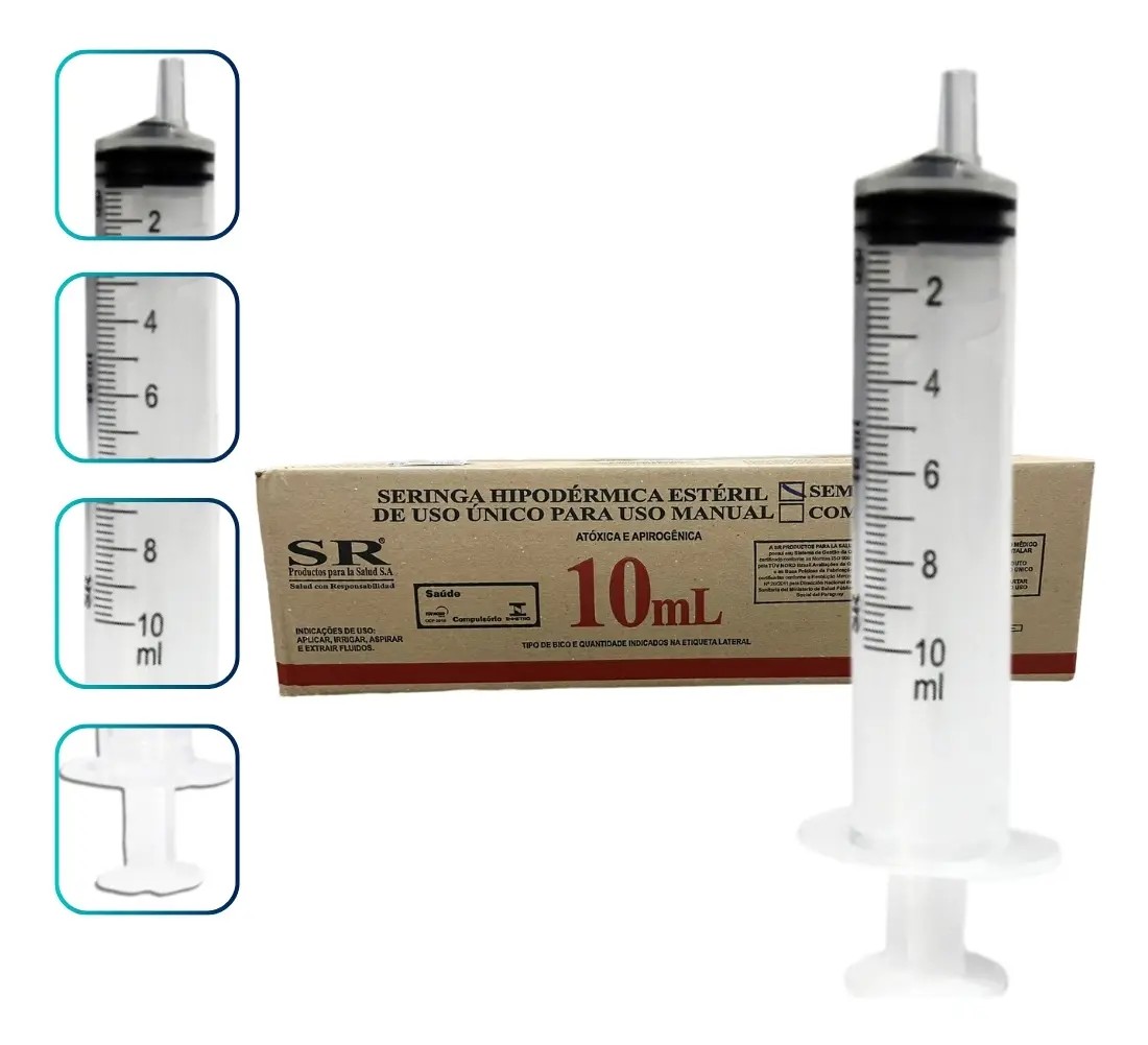 SERINGA 10ML LUER SLIP S/AGULHA SR