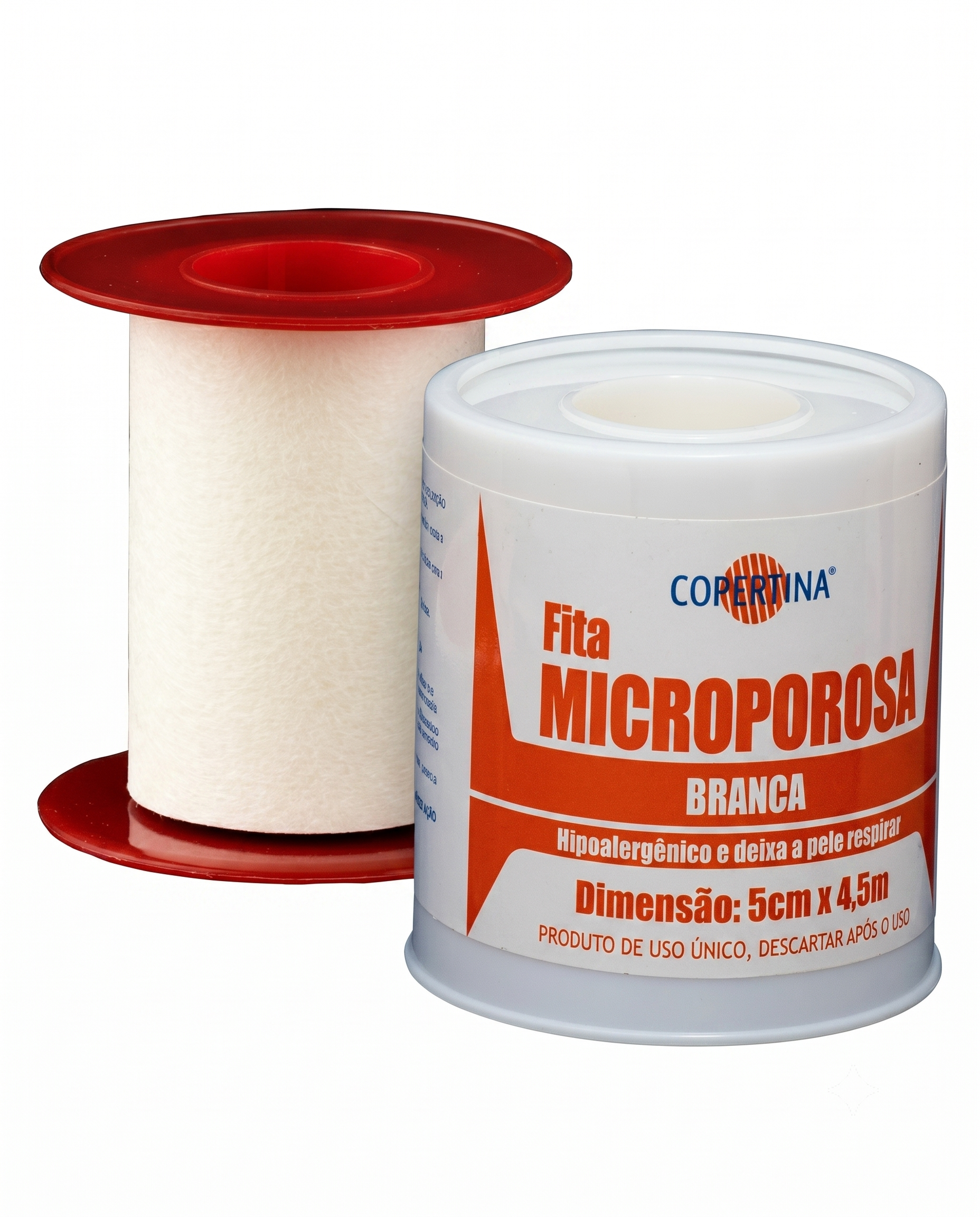 FITA MICROPOROSA BRANCA 5CM X 4,5M COPERTINA